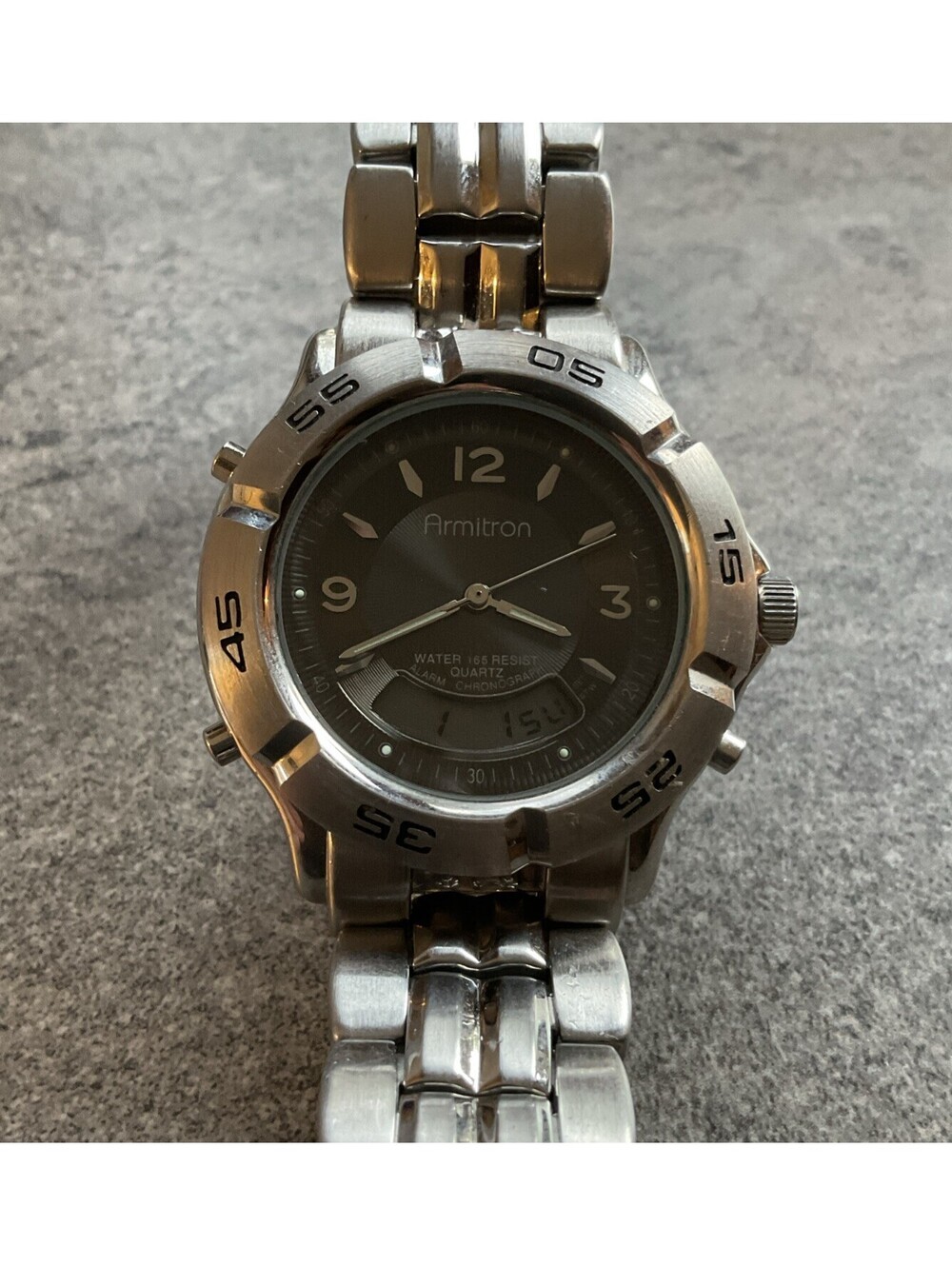 Vintage Armitron Analog Digital Alarm Chronograph Quartz Watch 20/1443 Bin I